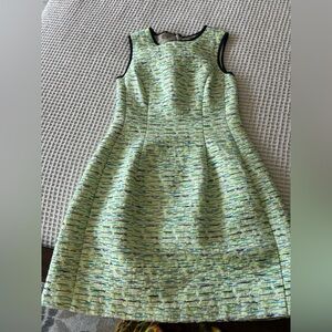 Shoshanna Green and Black Textured Dress